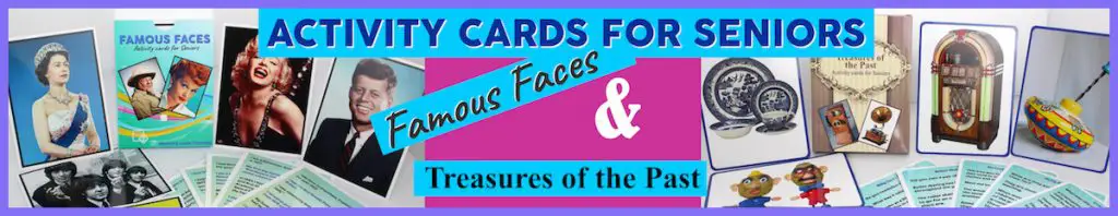 Activity cards for seniors advertisement