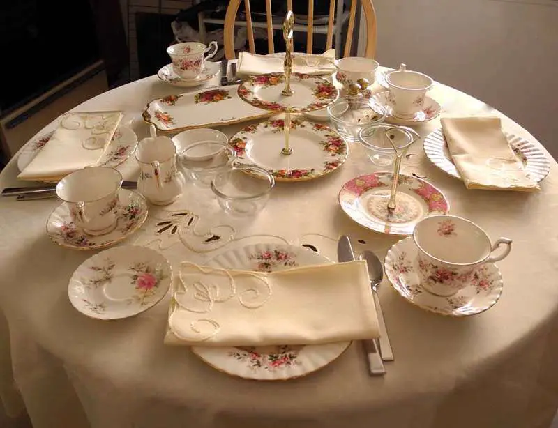 Vintage cups, saucers, and tea pots