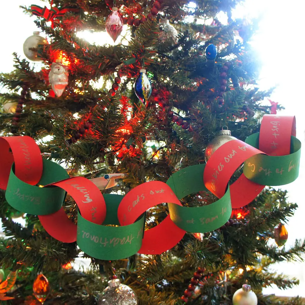 Christmas paper chains