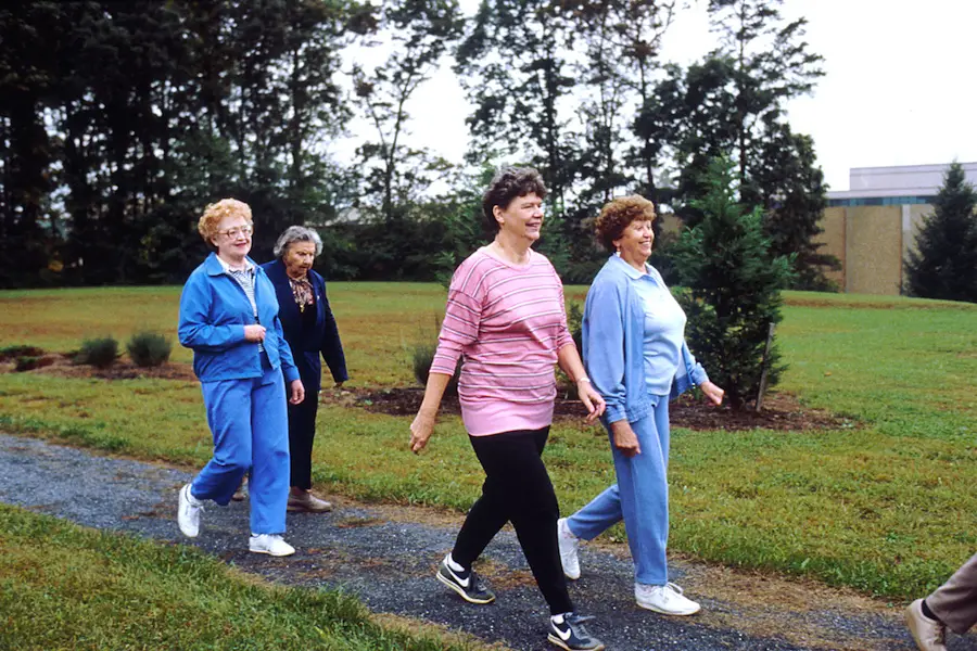 Elderly ladies strolling 