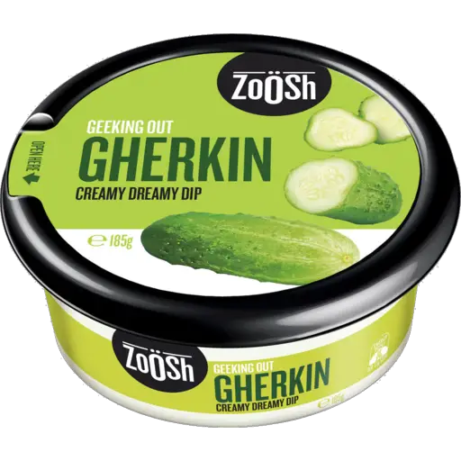green gherkin dip fit for the St. Patrick's day event