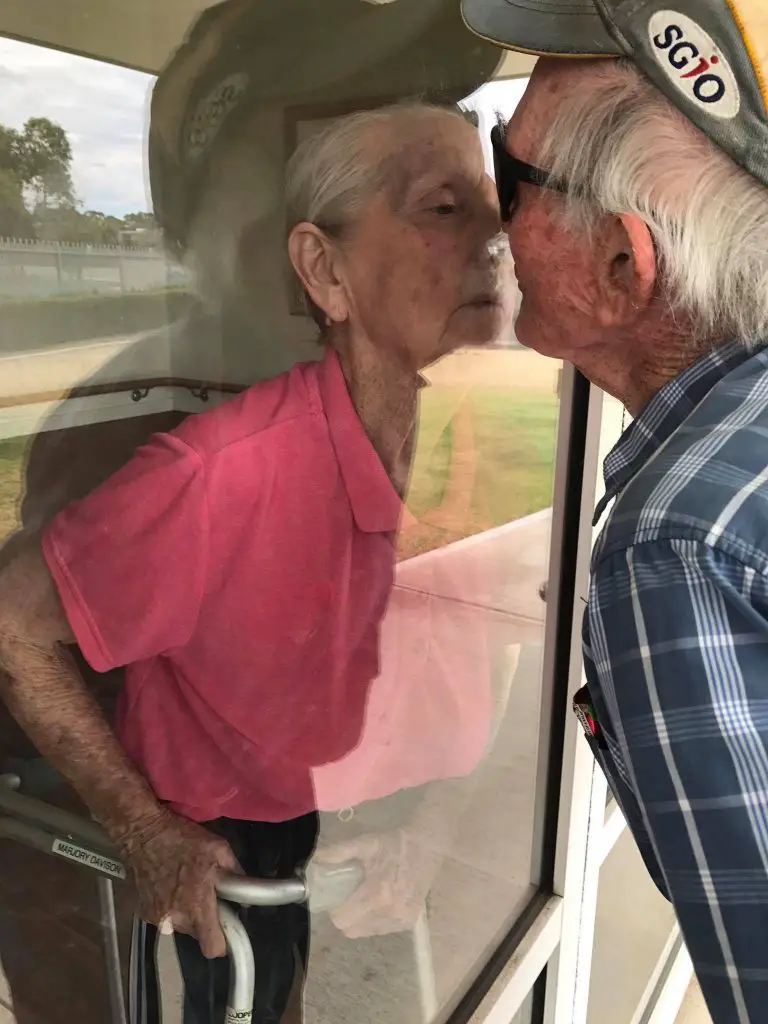 sweet elderly couple Valentine's Picture.