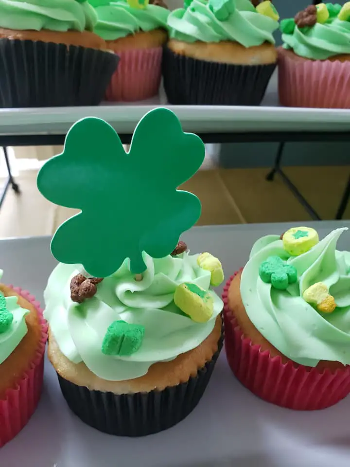 St Patrick's day themed cupcake