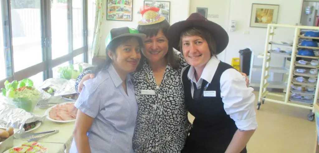 aged care staff dressed up for the event