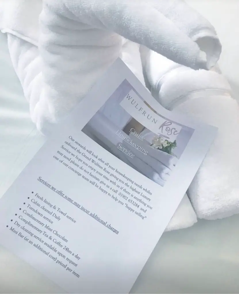 a printed copy of housekeeping information