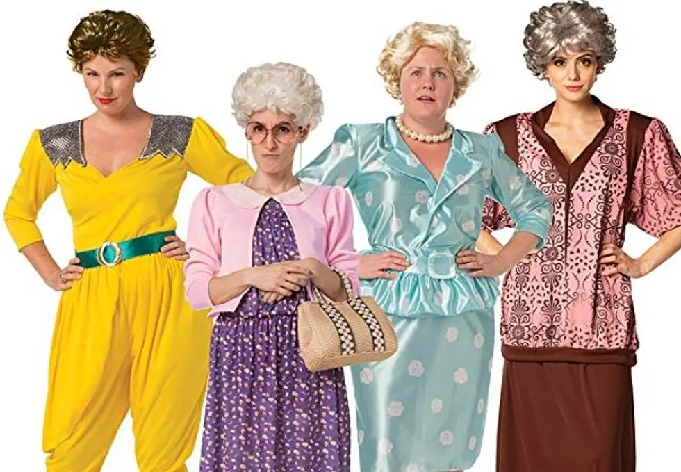 staff dressed up as the Golden Girls