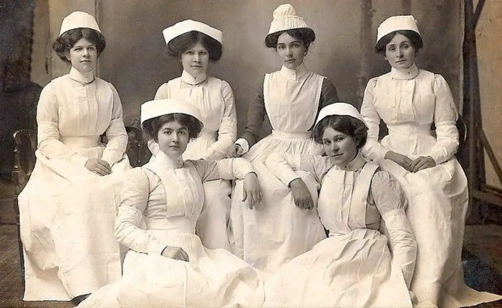 dressing up as nurses as part of the International Nurses Day activity