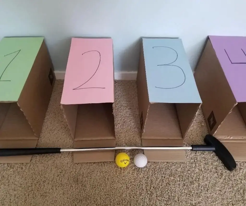 Different boxes for Bowls & DIY Golf Game