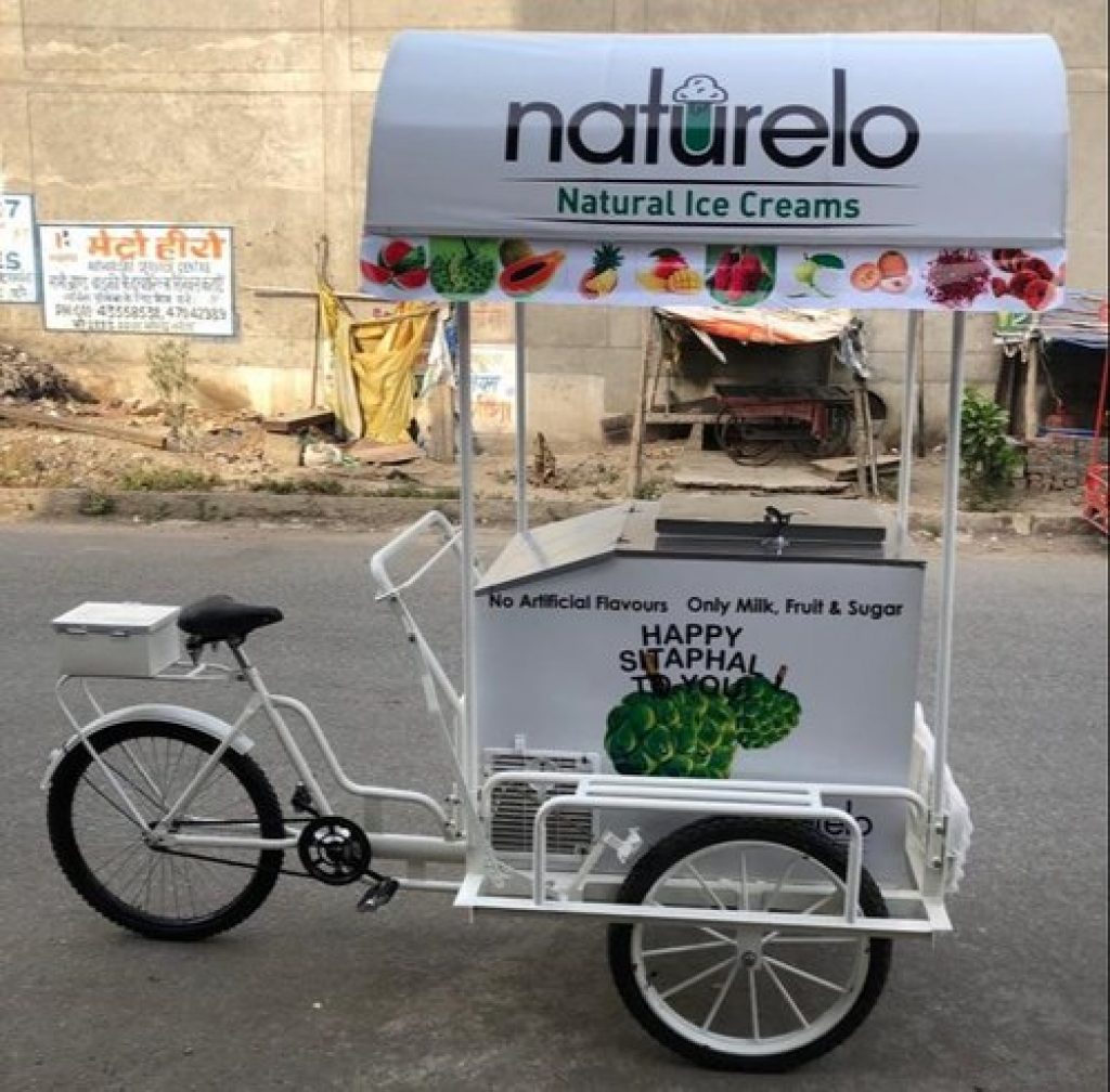 an ice cream cart