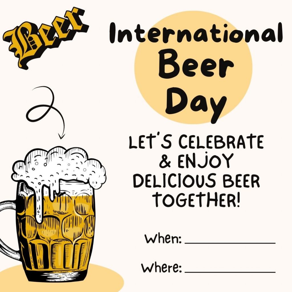 International Beer Day Invitation Template