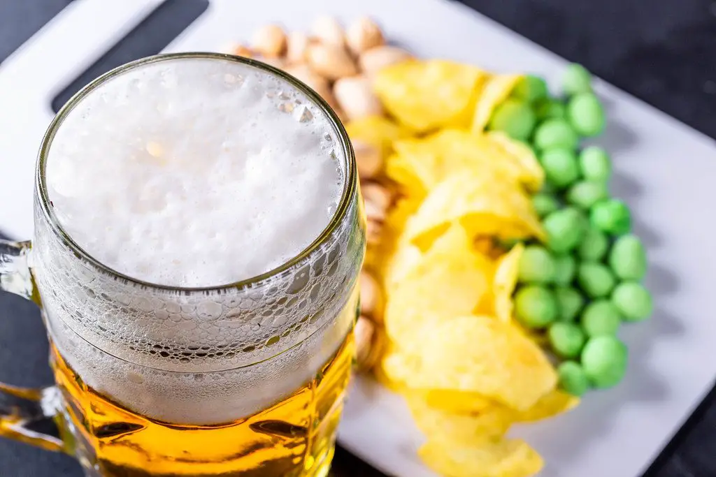 Beer with snacks