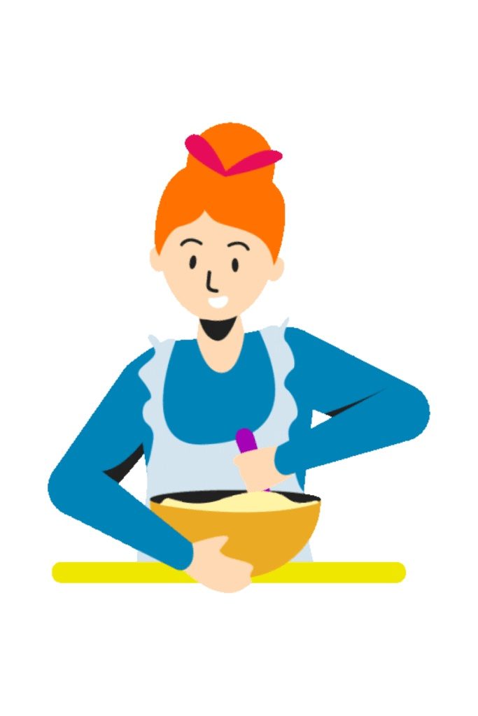 woman cooking clipart