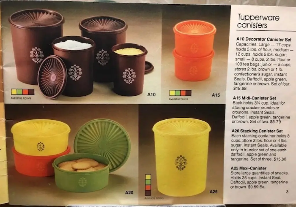 Vintage Tupperware catalogue for the Tupperware Party Activity
