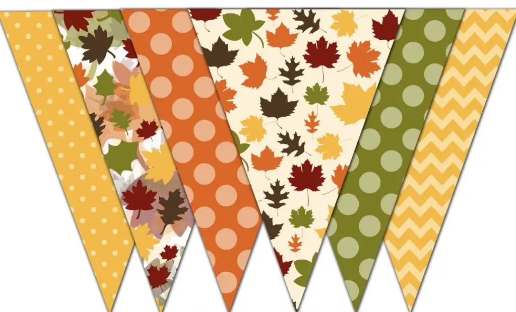 Thanksgiving Pennant Flag Banners Materials