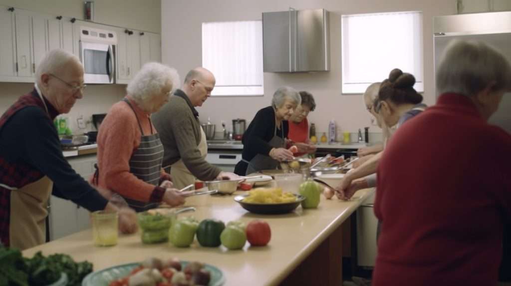 Aged care community cooking