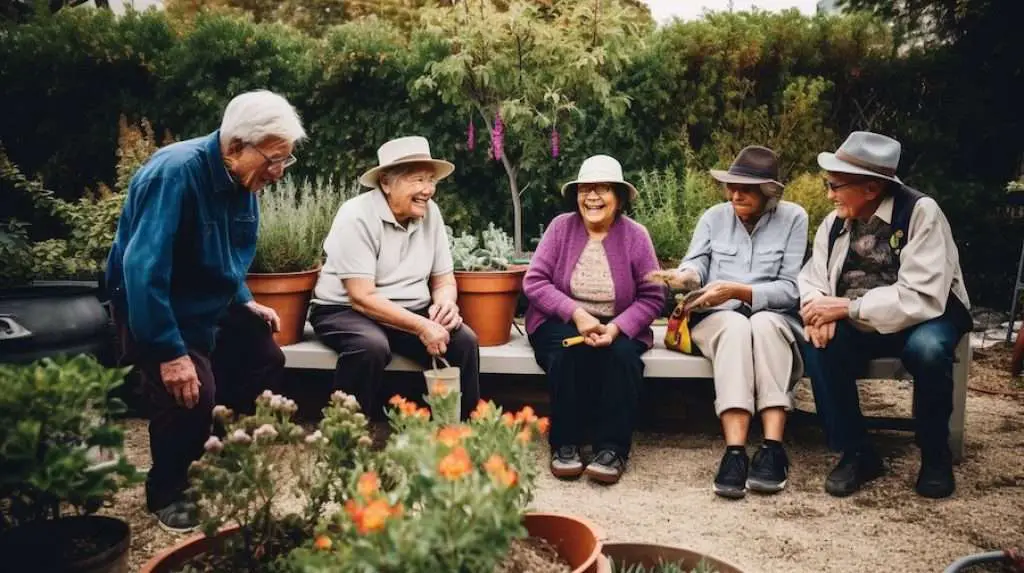 Elderly taking about the Benefits of Gardening for Seniors