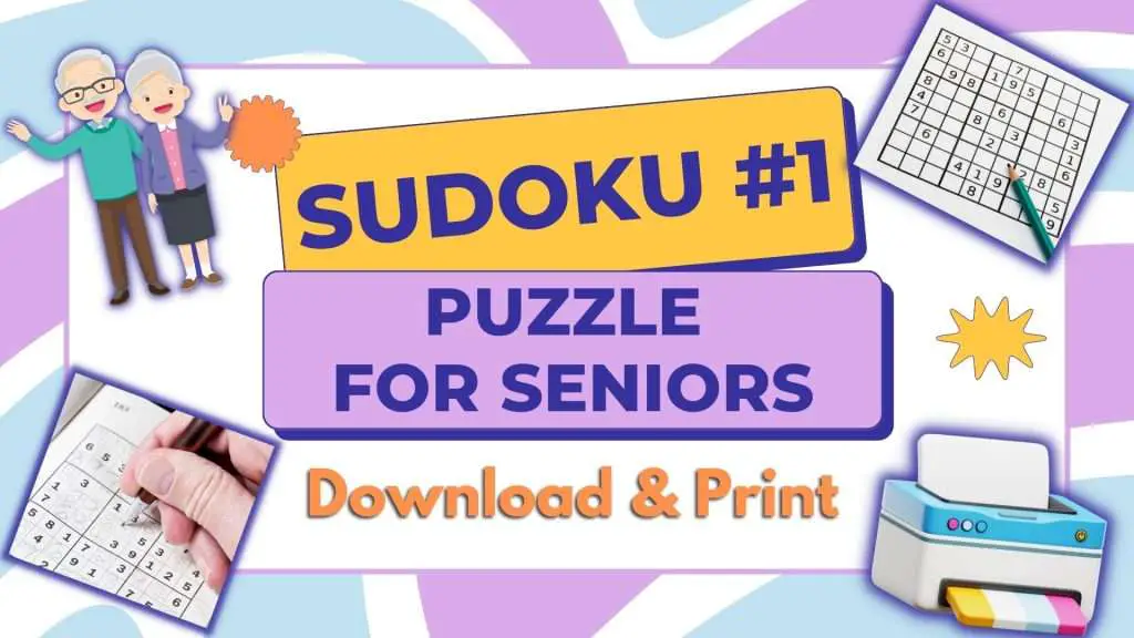 Sudoku Puzzle for Seniors Banner