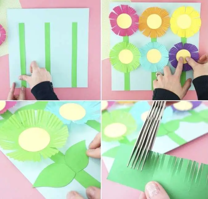 Crafting a flower collage