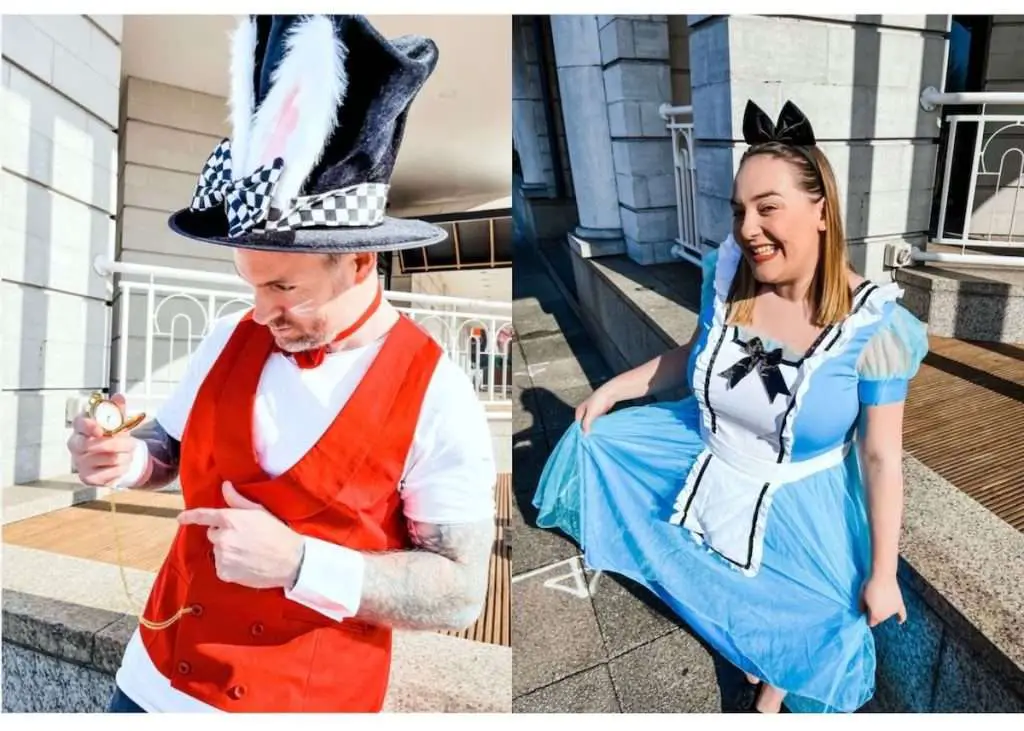 Aged care coordinators dressing up for Mad Hatter's Tea Party