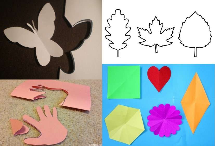 cut out shapes for Silhouette Sponge Painting