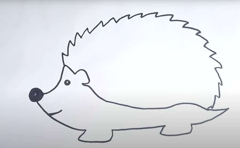 Hedgehog drawing outline