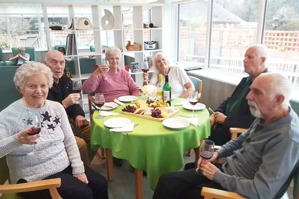 Seniors in aged care Celebrating Mozart's birthday