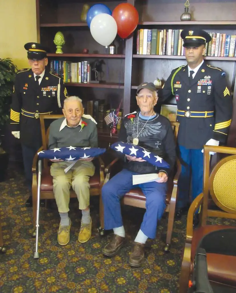 aged care war veterans in veterans day ceremony