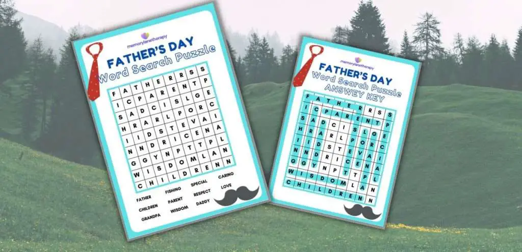 Father's Day Word Search Banner