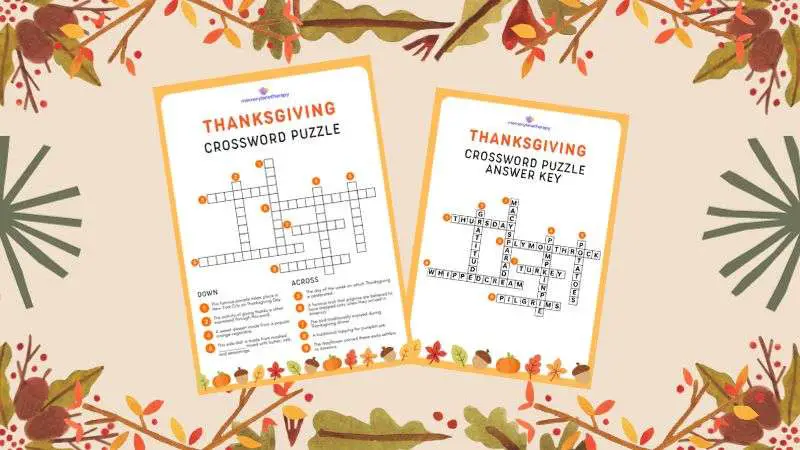 Thanksgiving Crossword for Seniors Banner