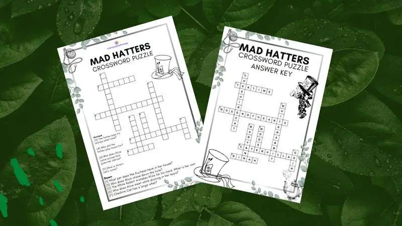Mad hatter Crossword Banner