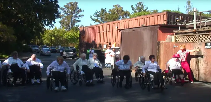 seniors racing in their wheelchair