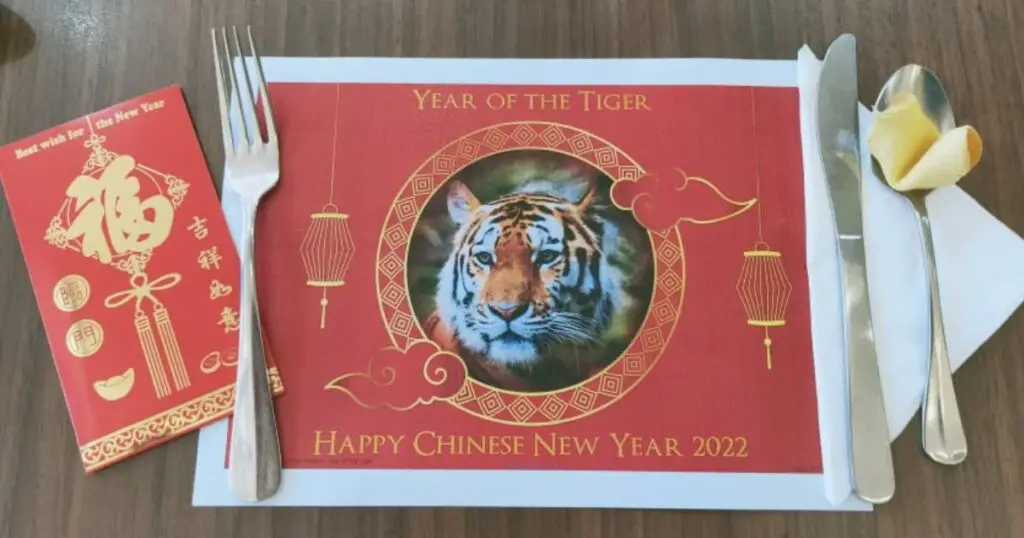 Year of the tiger chinese ny table cloth