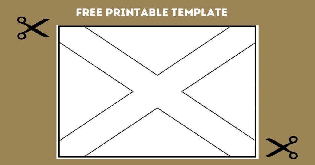 Scotland Flag printable template
