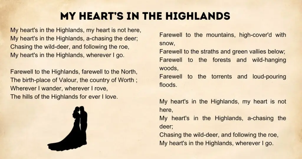 My Heart's In the Highlands by Robert Burns Copy