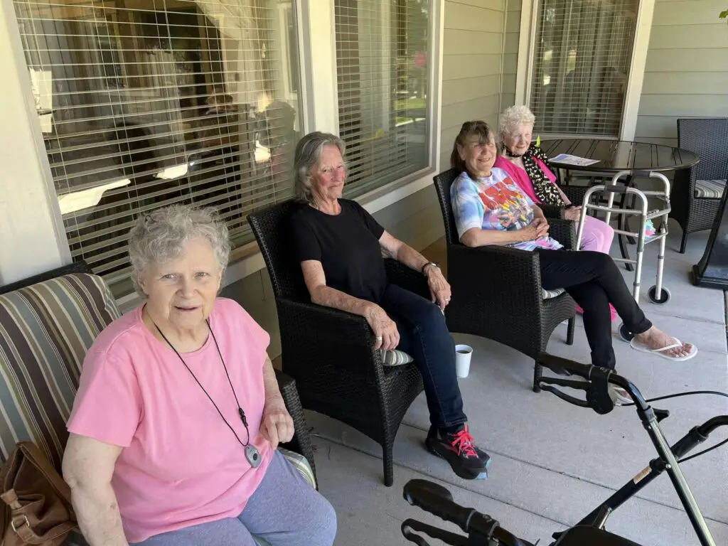 Group of senior ladies sitting