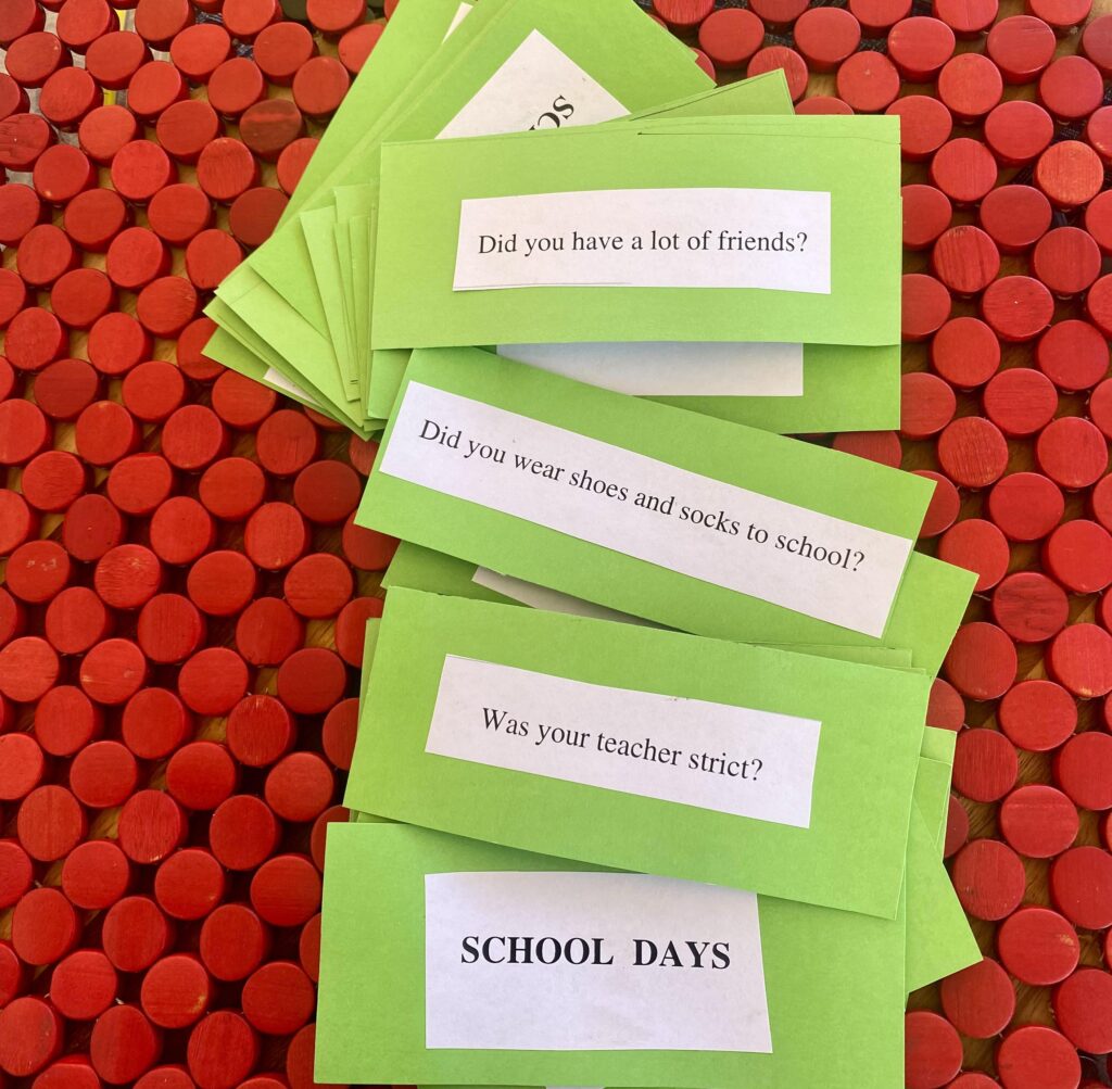 School Days Reminiscing Cards Sample Questions