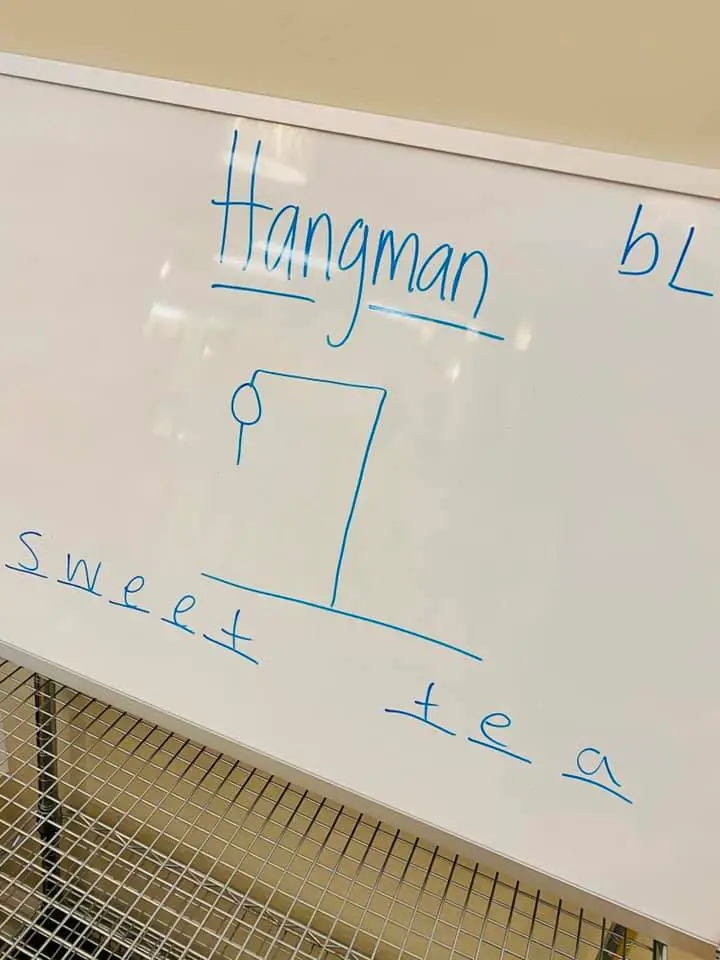 a hangman puzzle