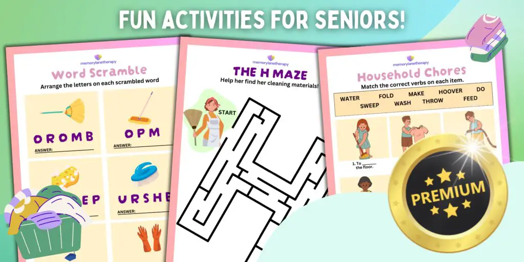 A Woman's Work is Never Done Activity Book for Seniors Content Preview