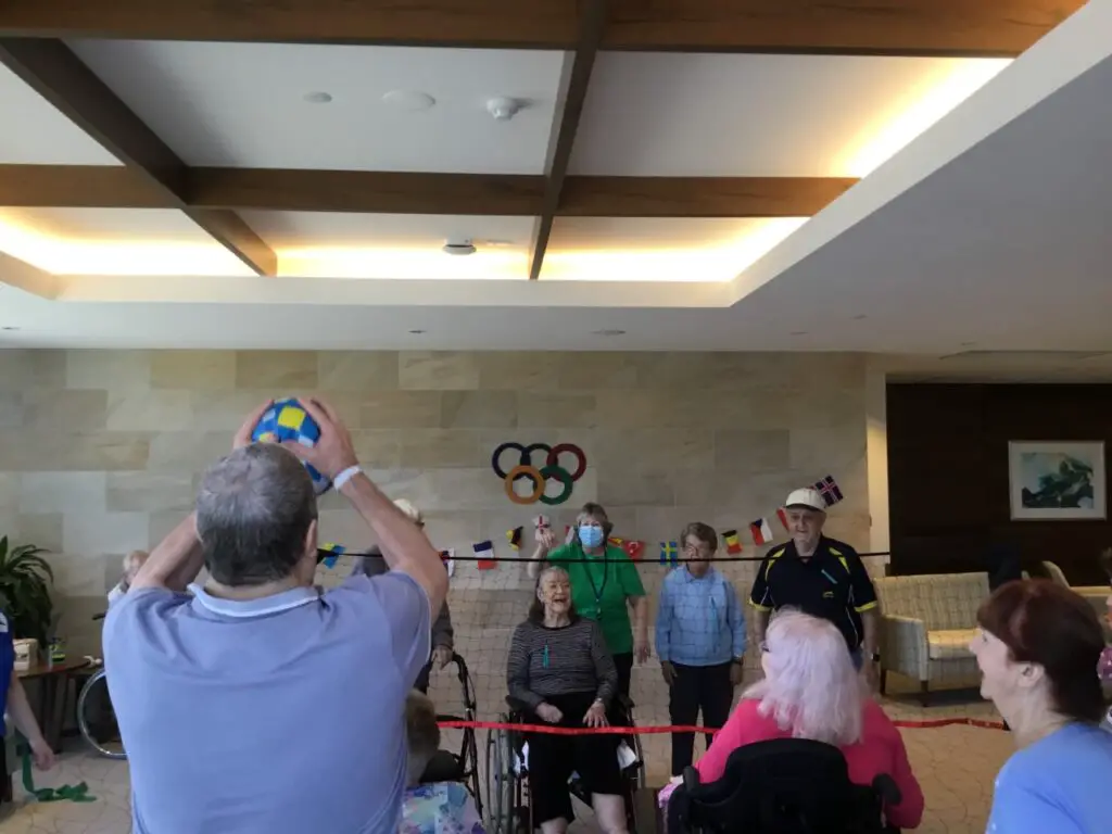 volleyball Olympic game in aged care