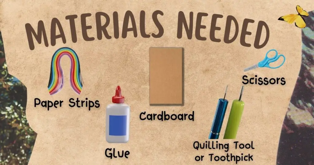 materials needed for paper quilling craft for seniors in aged care