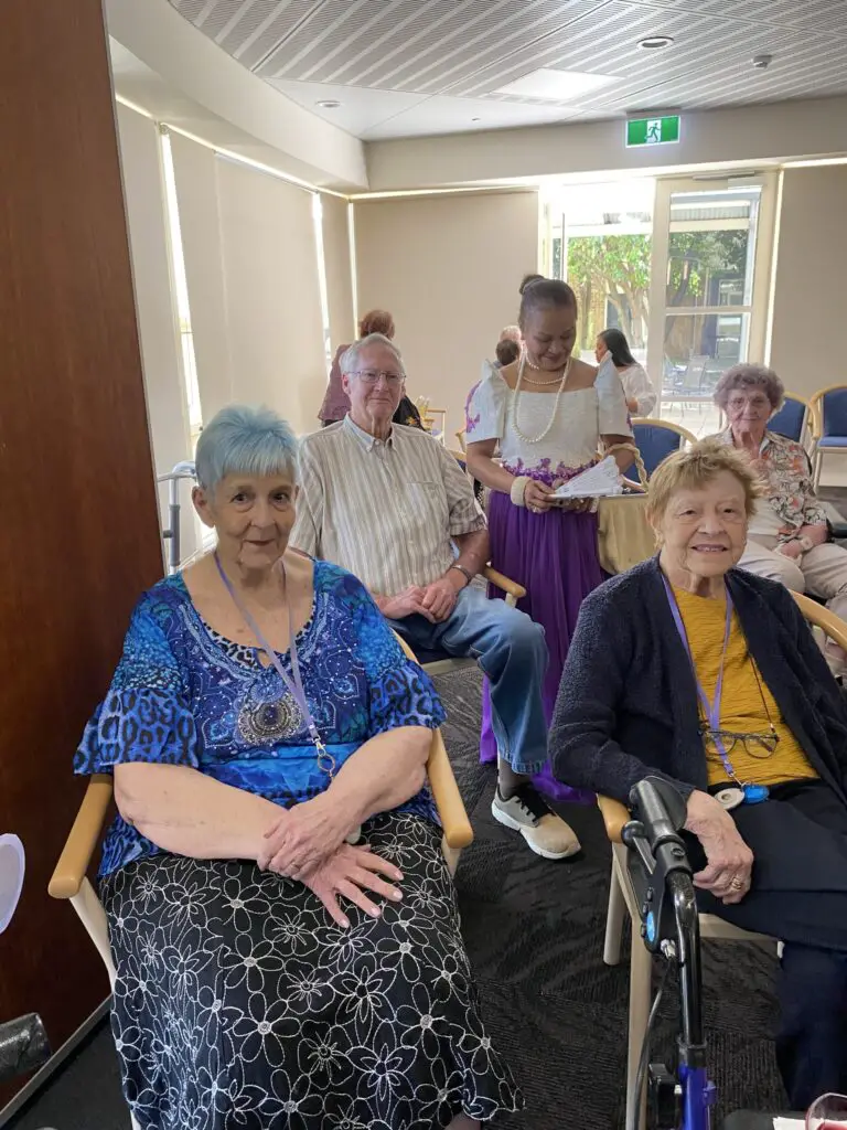 Seniors doing Armchair Travel to the Philippines activity in aged care