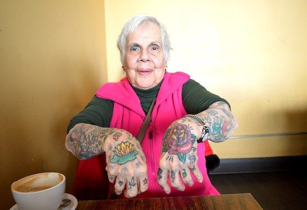 senior with Non-Permanent Tattoos