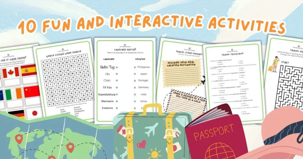 Travel and Culture Activity Book Graphic