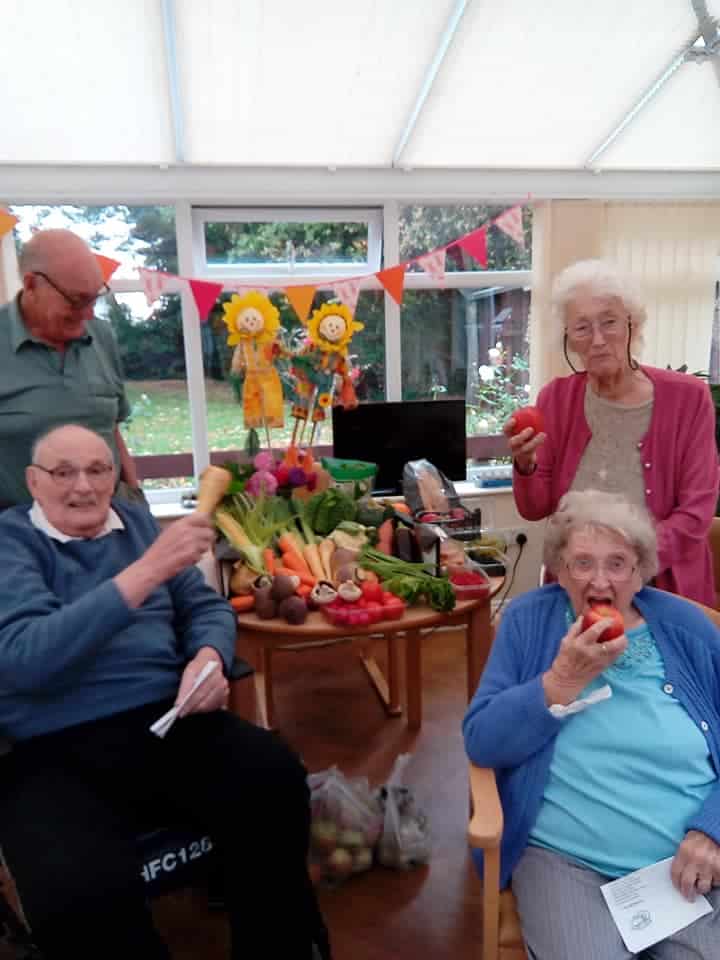 Seniors celebrating the Harvest Festival