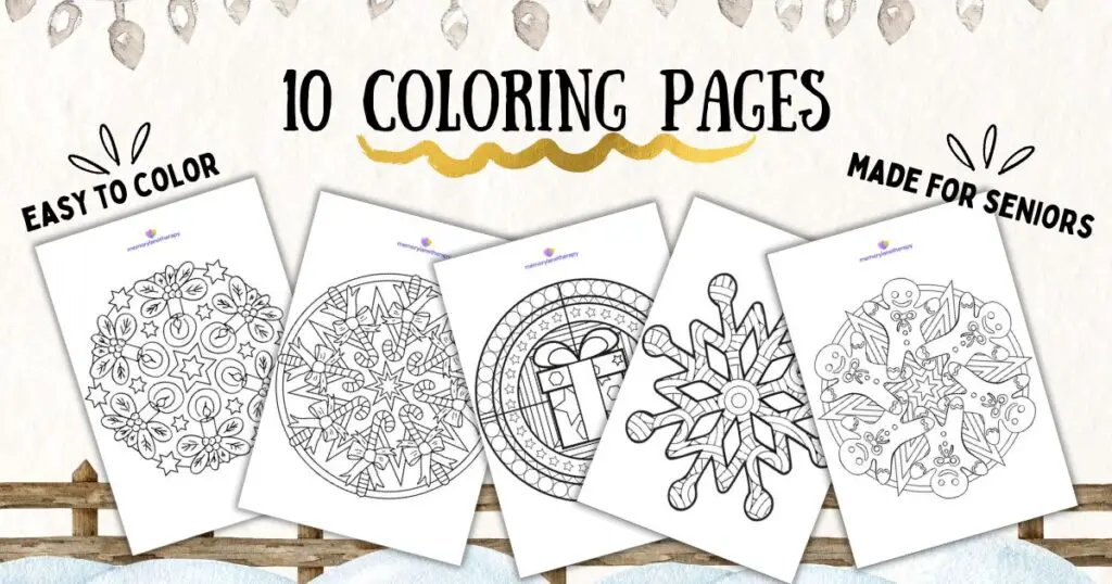 Christmas Mandala Coloring Book Graphic