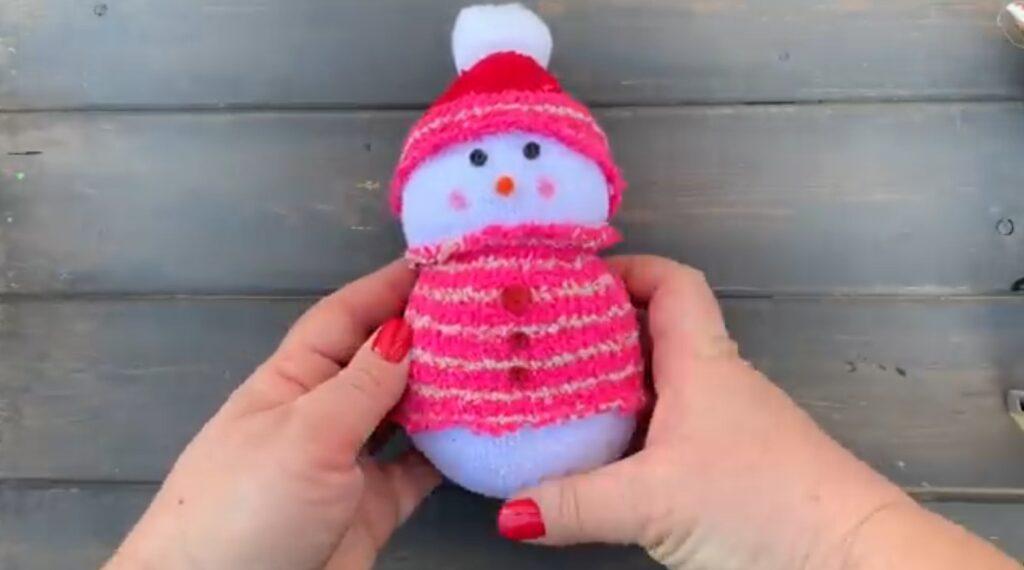 Sock snowman finished product