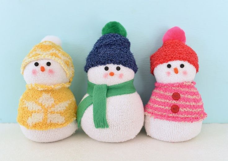 sock snowmen examples