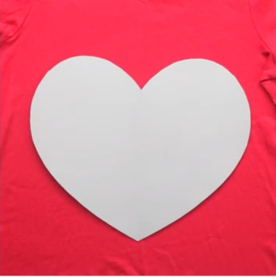 heart-shaped outline for No-Sew Heart Pillow