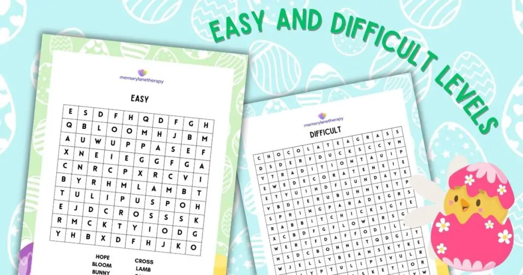 Easter Word Search Graphic 1