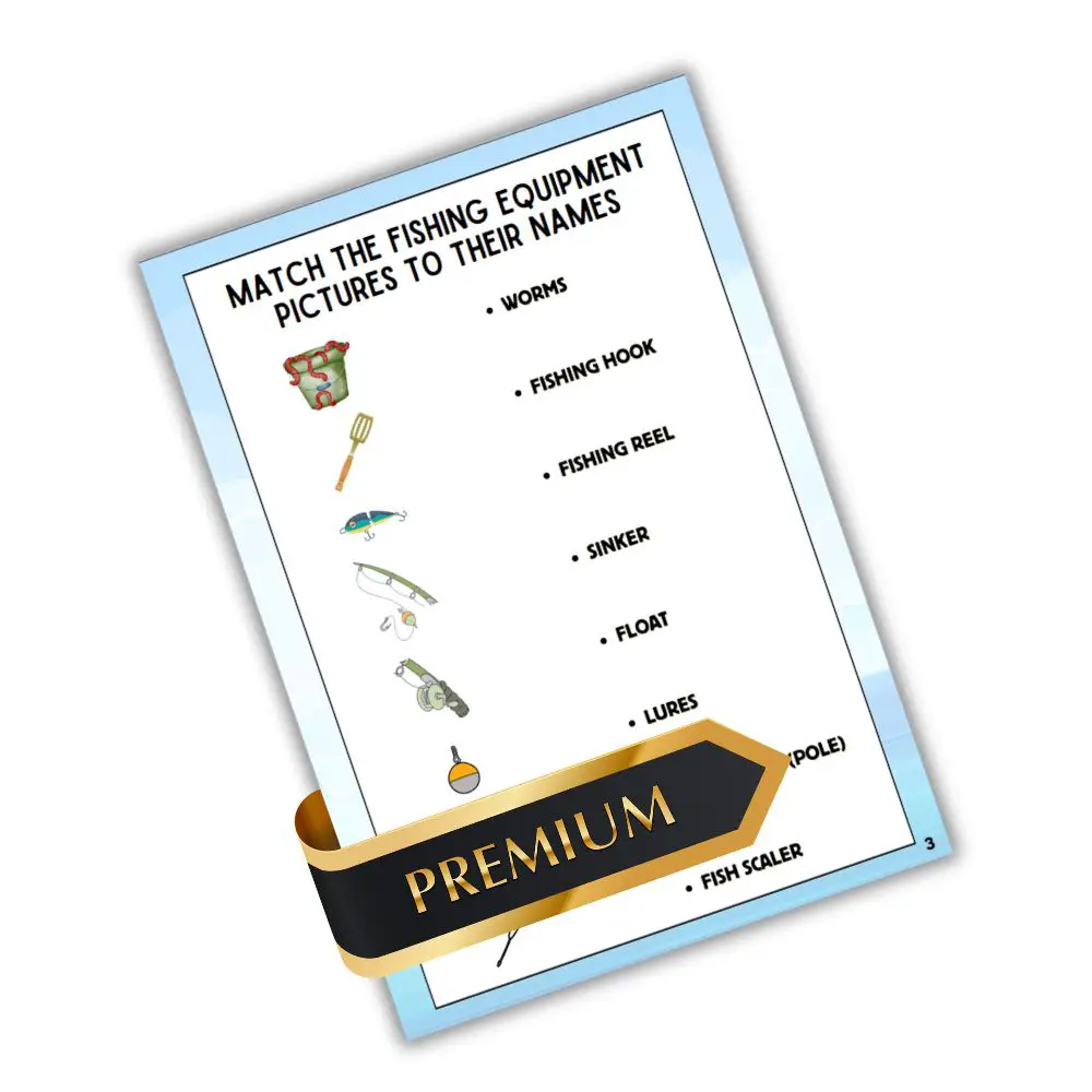 Fishing Activity Book - Match the Fishing Equipment